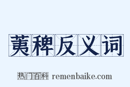 荑稗反义词是什么意思的图片